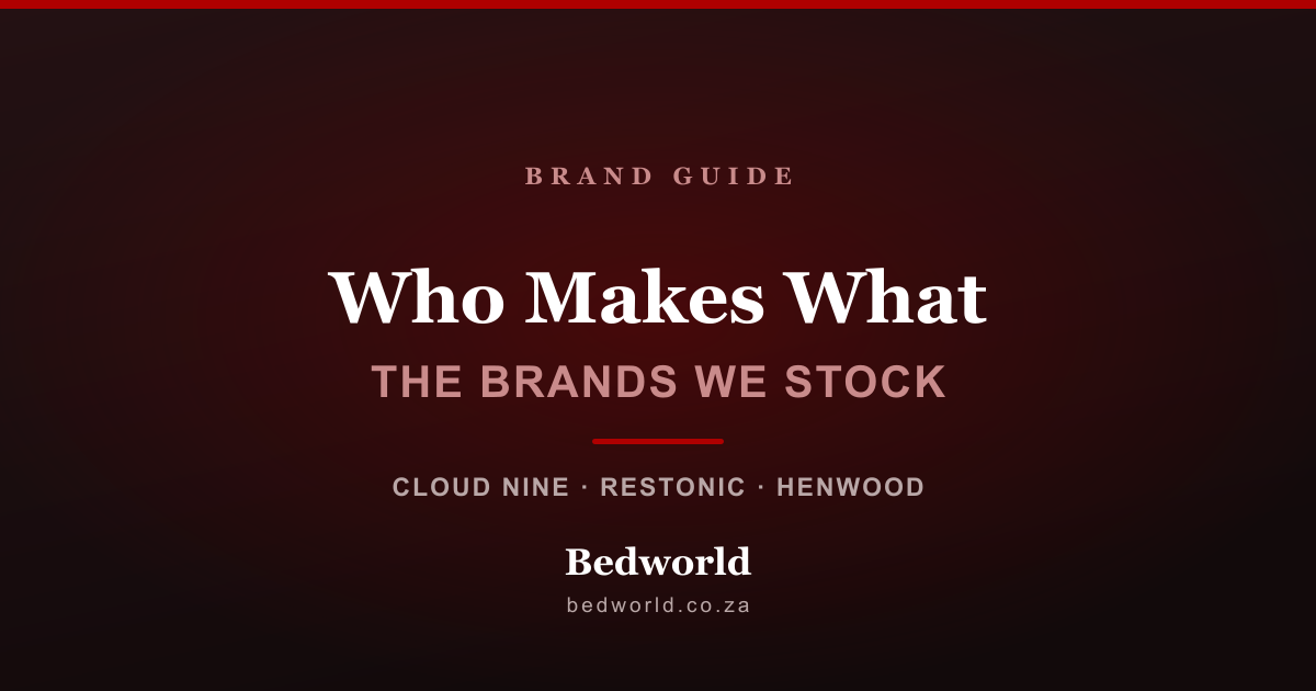 Guide to the bed brands stocked by Bedworld in South Africa