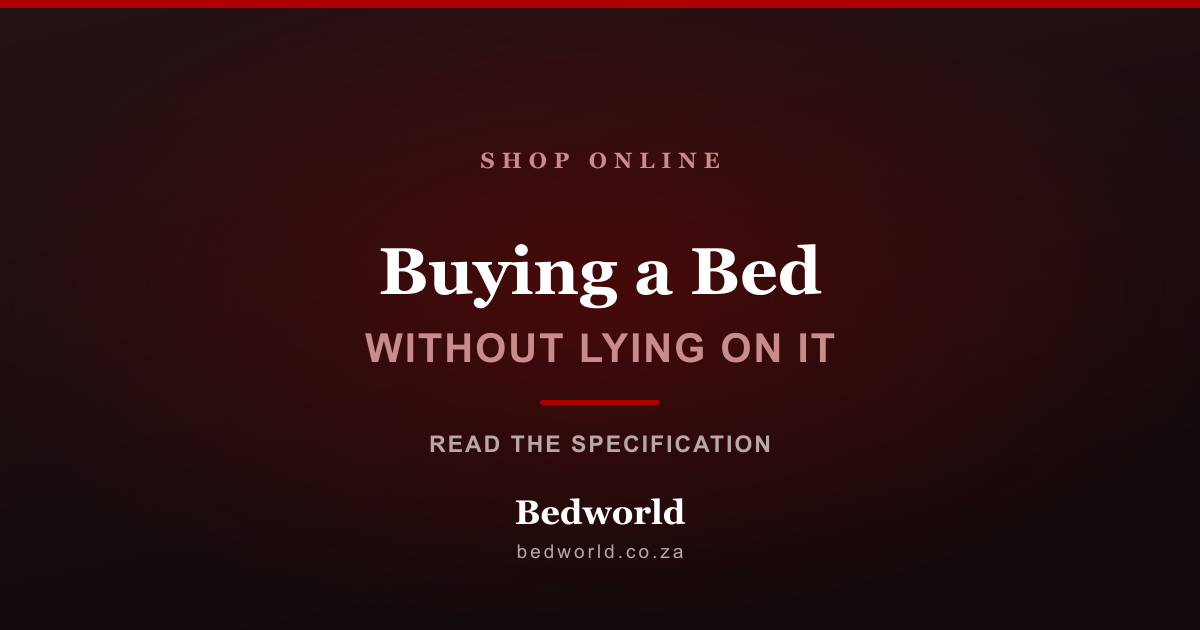 Buying a bed online in South Africa from the Bedworld website