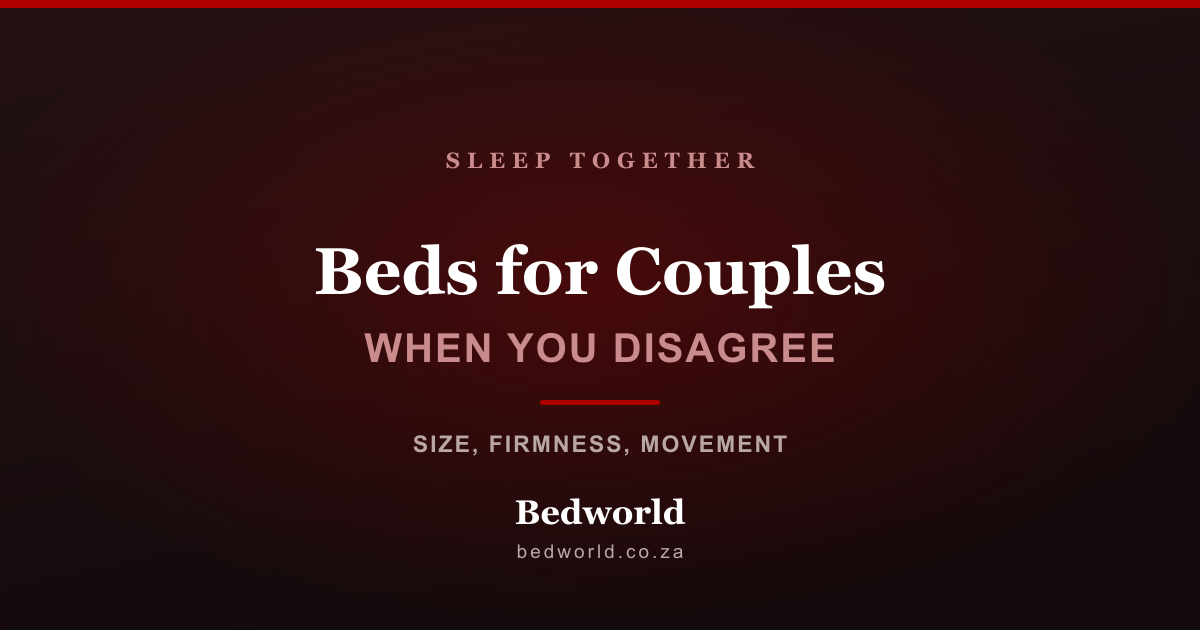 Choosing a bed for couples with different firmness and size needs