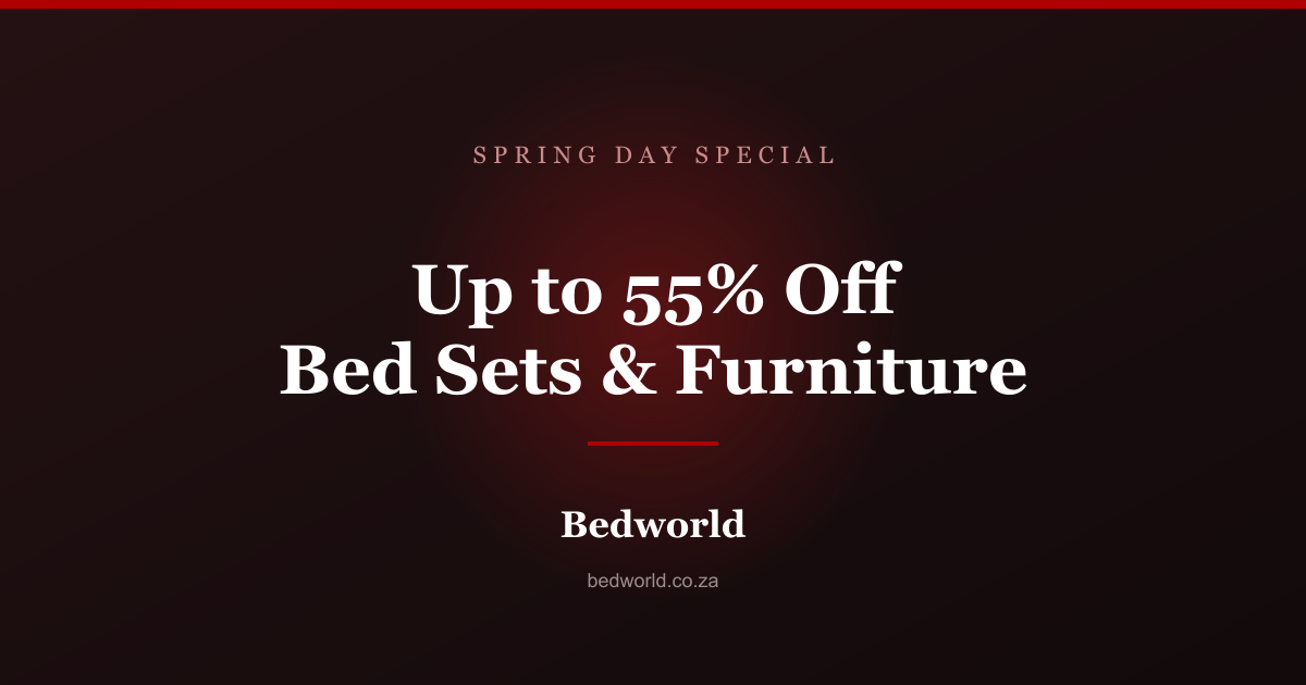 Bedworld Spring Day special banner: up to 55% off selected bed sets and furniture