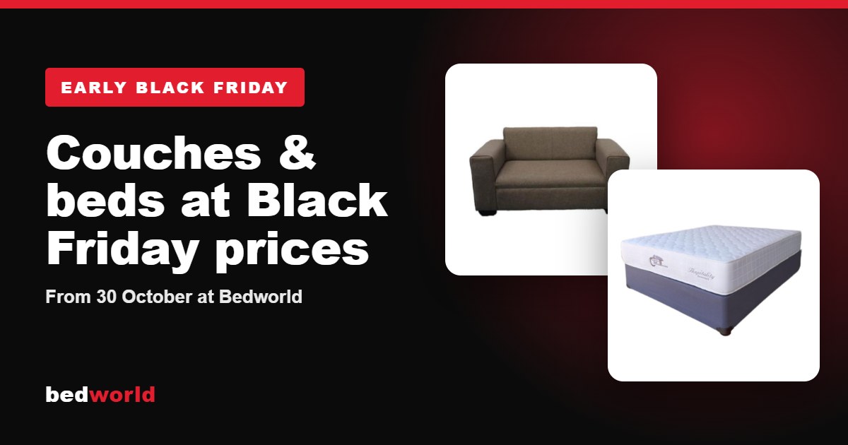 Early Black Friday couches and beds at Bedworld
